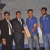 Rahul Dravid poses with the delegates of Mitashi at the Launch of new LED