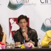 Shah Rukh Khan addressing the media at Houston Press Conference