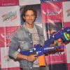 Hrithik Roshan poses with Mitashi Bang Bang Toy Guns