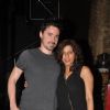 Zoya Akhtar poses with a friend at the Completion Bash of Dil Dhadakne Do