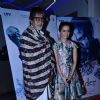 Shraddha Kapoor poses with Amitabh Bachchan at the Special screening of Haider