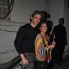Hrithik Roshan poses with his mom at the Special Screening of Haider