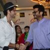 Hrithik Roshan and Anil Kapoor greet each other at the Criticare Hospital Launch