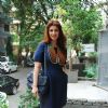Twinkle Khanna poses for the media at the Laila Singh Showcase
