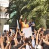 Amitabh Bachchan waves to his fans on his Birthday