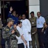 Amitabh Bachchan and Mukesh Ambani snapped at Airport while leaving for ISL Football Match