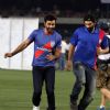 Ranbir and Aditya play some football at the Opening Ceremony of the Indian Super League