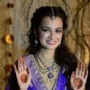 Dia Mirza shows her mehendi at her Sangeet Ceremony