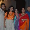 Shilpa Shetty poses with her family at the Diwali Bash