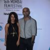 Sugandha Garg and Raghu Ram pose for the media at the 16th MAMI Film Festival Day 7