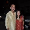 Vidhu Vinod Chopra poses with wife at Aamir Khan's Diwali Bash