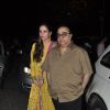 Ramesh Taurani poses with wife at Aamir Khan's Diwali Bash