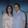 Ramesh Taurani poses with wife at a Screening at Light box