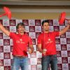 Milind Soman and Randeep Hooda pose with Old Spice props at the 'Mantastic Event ' by Old Spice