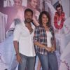 Ajay Devgn and Sonakshi Sinha pose for the media at the Song Launch of Action Jackson