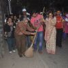 Vivek Oberoi was snapped cleaning the road at CPAA Cleanliness Drive