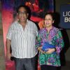 Satish Kaushik poses with wife at the Special Screening of Rang Rasiya