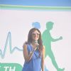 Shilpa Shetty addressing the crowd at Max Bupa Walk For Health