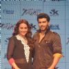 Arjun Kapoor and Sonakshi Sinha pose for the media at the Trailer Launch of Tevar