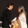 Jaya Bachchan and Shah Rukh Khan snapped while in a conversation at Kolkatta Film Festival