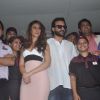Saif Ali Khan and Ileana D'Cruz pose with the staff of CCD at the Promotions of Happy Ending at CCD