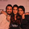 Shraddha Kapoor poses with her brother and a friend at Ark Lounge Launch
