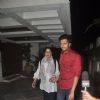 Riteish Deshmukh and Genelia pose for the media at Sonali Bendre's Marriage Anniversary