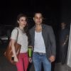 Kunal Khemu and Soha Ali Khan pose for the media at the Special Screening of Happy Ending