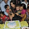 Aishwarya Rai Bachchan cutting cake with Children at Smile Train Organisation
