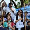 Juhi Chawla was snapped at a Cleanliness Drive