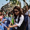 Juhi Chawla was snapped cleaning the streets at a Cleanliness Drive