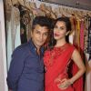 Sophie Choudry poses with Vikram Phadnis at Sonaakshi Raaj Store Launch