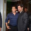 Salman Khan and Anil Kapoor pose for the media at Arpita Khan's Wedding Reception