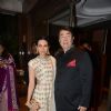 Karisma Kapoor poses with Father Randhir Kapoor at Arpita Khan's Wedding Reception
