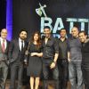 Celebs pose for the media at Battle of Sexes Show