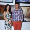 Anu Malik poses with a friend at JS Art Gallery Lauch