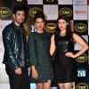 Priyanka Chopra poses with Mannara Chopra and Karanvir Sharma at the Music Launch of Zid