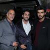 Ayushmann Khurrana and Arjun Kapoor pose for the media at GQ India Bar Nights