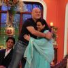 Anupam Kher gives Farida Jalal a hug during the Celebration of DDLJ's 1000th week Completion