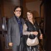 Sanjay Khan and Zarina Khan pose for the media at Camel Colors Exhibition