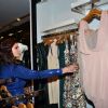Daisy Shah checks out the designs at the bebe Store