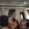 Aishwarya Sakhuja greeting the guests at her Mehendi and Engagement Function
