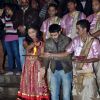 Gautam Rode and Payal Rajput perform a pooja at the Mahakumbh Launch in Varanasi