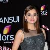 Dia Mirza poses for the media at Sansui Stardust Awards Red Carpet