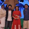 Arjun Kapoor and Sonakshi Sinha pose with Amitabh Bachchan at NDTV Cleanathon