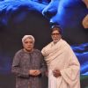 Javed Akhtar poses with Amitabh Bachchan at the NDTV Cleanathon