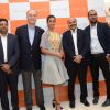Ileana D'Cruz poses with the officials at Footin India Store Launch