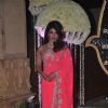 Priyanka Chopra poses for the media at the Wedding Reception of Riddhi Malhotra and Tejas Talwalkar