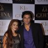 Chetan Hansraj poses with a friend at GEHNA Jewelers Collection Launch 'KJO FOR GEHNA'