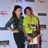 Soha Ali Khan poses with a winner at ITC Classmates Event